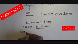 Understanding Micron concept mm to micron Use of micron unit convert mm to micron Micrometer [upl. by Lynnworth312]