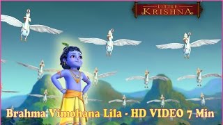 Little Krishna  Brahma Vimohana Lila  Clip  Hindi [upl. by Nyasuh]