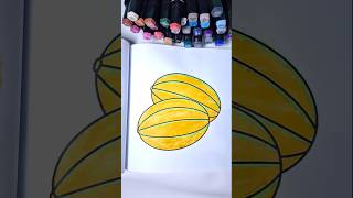 Hallo Today Im Coloring star fruit Do you like star fruit art coloringeasy drawing asmr [upl. by Philbert300]