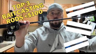 Best baitcasting rods under 100 for BASS FISHING in 2024 [upl. by Alraep]