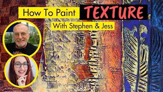 Painting Textured Canvas With Acrylics Abstract Painting Techniques [upl. by Hoxsie]