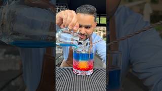 🌈Rainbow Drink Recipe🔥shorts drink cocktail recipe [upl. by Bonar]