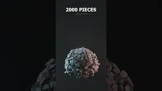 Ball Fracture simulation from 2 pieces to 20000 [upl. by Oedama]