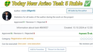 How to complete Task on aviso  today New Task on aviso 5 Ruble  How to complete Aviso task [upl. by Carolynn]