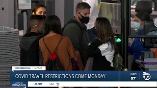 New COVID restrictions take effect Monday for international travelers [upl. by Vedetta]