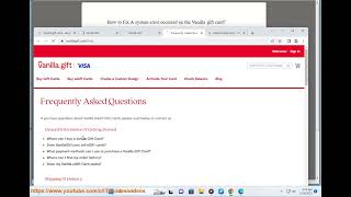 Fix A system error occurred on Vanilla gift card Mybalancenow system error [upl. by Atikam452]