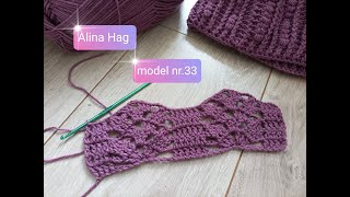 crosetam modele Pas cu Pas nr33 potrivit pentru un Fular sau Snood [upl. by Jerol599]