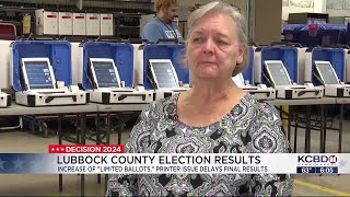 Lubbock County Elections Office says broken ballot printer delayed election results [upl. by Vins531]