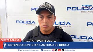 Detenido con gran cantidad de droga en en Puerto Bolívar [upl. by Nicki]