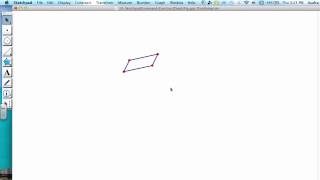 Constructing Parallelogram Geometers Sketchpad Compass Straightedge [upl. by Sobmalarah]