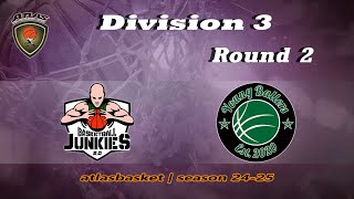 Atlasbasket  Div 3Round 2  BASKETBALL JUNKIES vs YOUNG BALLERS [upl. by Dougie]