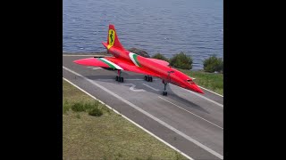 Supersonic Concorde Ferrari takes off from a short runway [upl. by Nunciata]