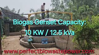 Farm House producing 10 Kw Electricity amp Cooking Gas from Garden Waste amp Cowdung 50m3 Biogas Plant [upl. by Anirdua182]