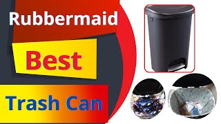 Best Rubbermaid Classic 13 Gallon Premium Step On Trash Canstainless steel trash can review [upl. by Natalie]