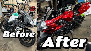 2007 GSXR 600 REBUILD Monster Fairings Install  Part 3 [upl. by Atinel]