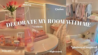 DECORATE MY ROOM WITH ME  pinterestampaesthetic  unboxing [upl. by Ahsiekahs]