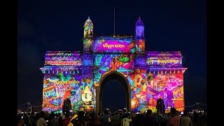 Gateway of India Projection Mapping  NBA Coming to India [upl. by Aeet]