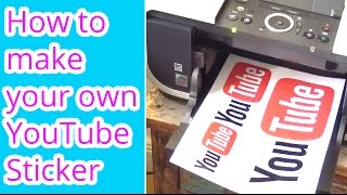 How to make your own YouTube Sticker or any other sticker for your Laptop [upl. by Mcmillan]