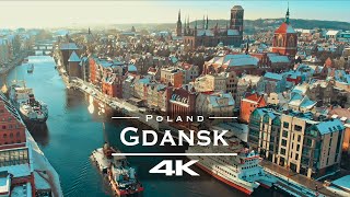 Gdansk Poland 🇵🇱  by drone 4K [upl. by Ahsoek]