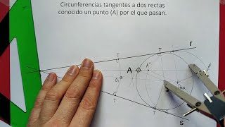 Circunferencias tangentes a dos rectas [upl. by Eirallam]