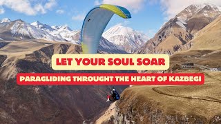 Paragliding Over Kazbegi Flying Above Georgia’s Majestic Peaks 🏔️ [upl. by Zia]