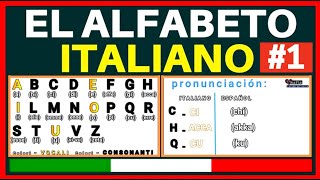 1 🇮🇹 ITALIANO LECCIÓN 1 EL ALFABETO Pronunciación  Italiano  EspañolLatinaenItalia [upl. by Ewolram]