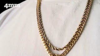 GOLD ROPE CHAINS Sizing Guide 6mm4mm3mm [upl. by Iaw]