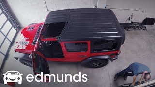 How to Remove the Hardtop and Install a Soft Top  2018 Jeep Wrangler JL [upl. by Kcam]