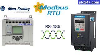 MicroLogix 1100 quotModbus RTUquot Inovance MD200 Tutorial [upl. by Croydon]