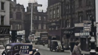 Hanley Longton Fenton Stoke in 1960s COLOURIZED VIDEO [upl. by Labotsirc]