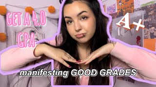 how to get ALL AS with manifesting   good grade manifestation guide [upl. by Rani]