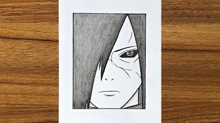 How to draw Madara Uchiha step by step  Anime drawing tutorial for beginners pencil  Anime drawing [upl. by Trimble]