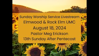 Sunday Service Livestream for the Elmwood amp Rock Elm UM Churches August 18 2024  1030 AM [upl. by Delainey482]