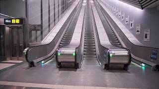 Sweden Stockholm Odenplan subway station 17X escalator 8X elevator ride [upl. by Inaej]