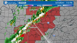 Tracking weather in East Tennessee with Tornado Watch issued for Middle Tennessee [upl. by Tannenwald]