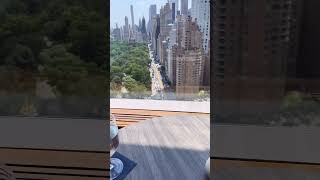 Lunch at Mandarin Oriental New York Lounge with a view of Central Park and Manhattan Skyline nyc [upl. by Addison201]