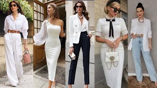 MODA 2024 outfits con color blanco outfit fashion style tips [upl. by Sam]