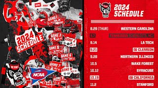 2024 NC State Wolfpack Football Game Schedule [upl. by Anoyek492]