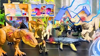 Jurassic World Dinosaurs TREX vs Spinosaurus vs Kronosaurus vs Spinosaurus vs Carnotaurus [upl. by Aldas]