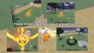 Flame breathing showcase in slayer tycoon [upl. by Tori642]