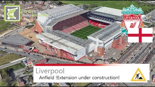 Anfield  Liverpool FC  Google Earth 360° Rotation [upl. by Ileana120]