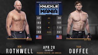 BEN ROTHWELL vs TODD DUFFEE Full Fight BKFC [upl. by Tiffi]