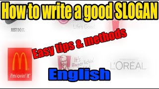 How to write a slogan  English [upl. by Masry]