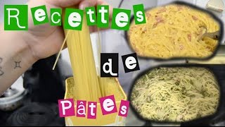 Recettes de Pâtes  Carbonara et Epinards ♥ [upl. by Macri]