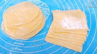 Homemade Dumplings Wrappers  របៀបធ្វើសំបកគាវងាយៗ គ្រឿងផ្សំតែពីរបីមុខ [upl. by Kirtley]