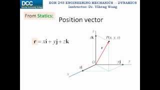 Dynamics Lecture 02 Particle kinematics Rectilinear continuous motion part 1 [upl. by Llahsram]