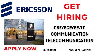 Ericsson Jobs 2024  Fresher graduate engineer trainee  CSEECEEEEIT CommunicationTelecom [upl. by Calan271]