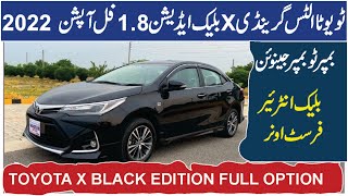 Toyota Corolla Altis Grande X Cvt i 1 8 Black Interior 2022 Total Genuine For Sale  Zawar Motors [upl. by Caspar]