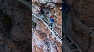 Via Ferrata Rock Climbing Zhangjiajie Grand Canyon Glass Bridge [upl. by Nnylassej]