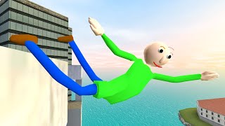 Baldis Basics Ragdolls Jumps amp Falls GMOD Episode 545 [upl. by Yuzik]